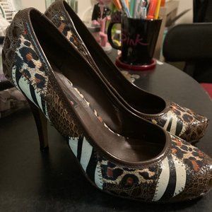 Size 7 Animal Print Dollhouse Shooes